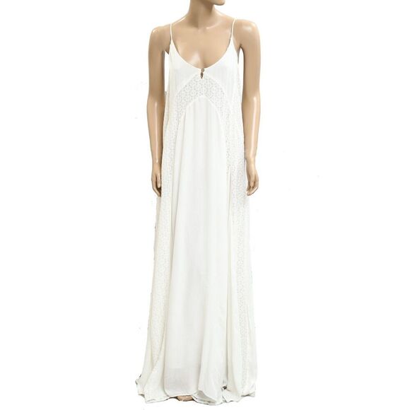 Free People Free-est Trail Of Flowers Maxi Dress Lace V-Neck Sleeveless M 283496 - Picture 5 of 8
